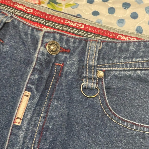 Vintage Y2K Paco Wide Leg Denim Jeans Waist size 10 - 26W - Picture 5 of 12